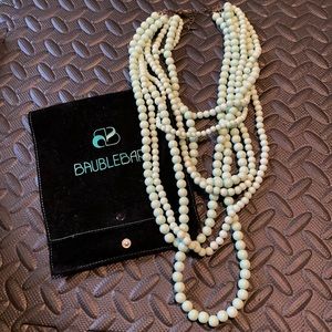 BaubleBar Layered Mint Green Beaded Necklace